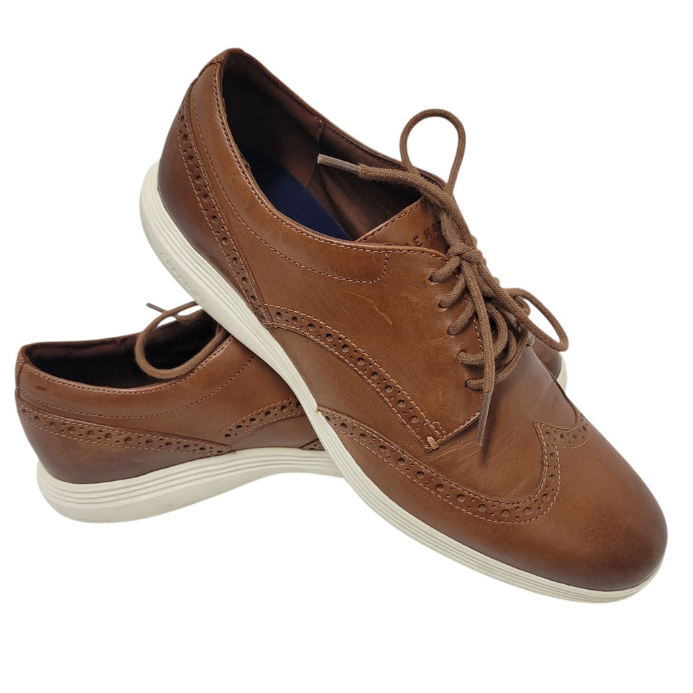 Cole Haan Men's Grand Tour Wing Oxford Woodbury Ivory Casual Shoes C29414 Sz 10M